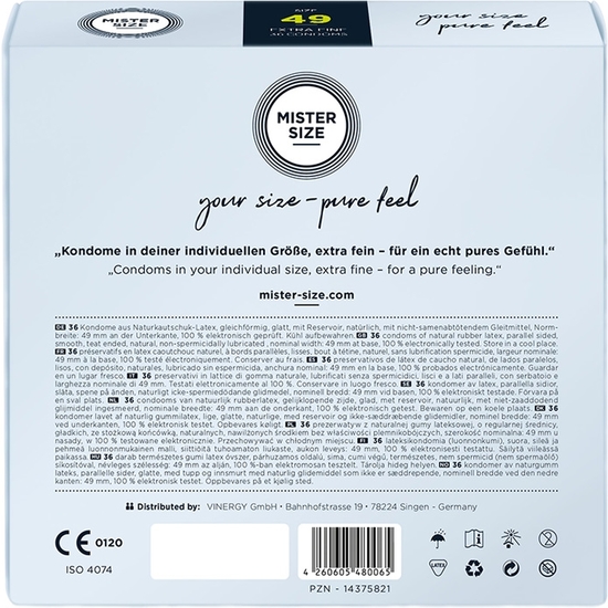 Herr Größe 49 (36er Pack) - extra Fino