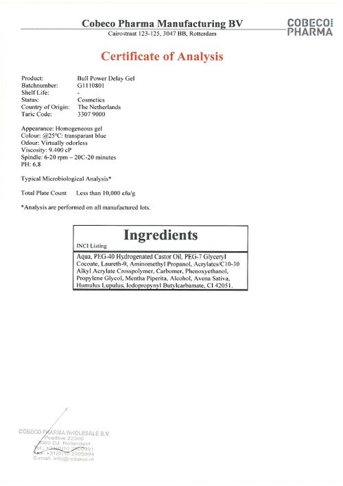 Verzögerungsmittel Bull Power.