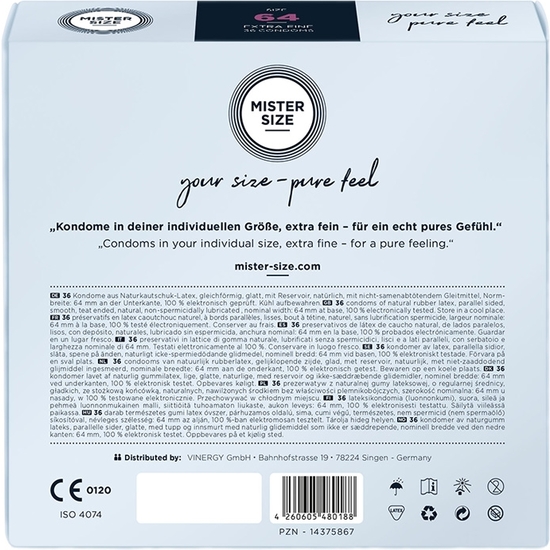 Herr Größe 64mm - Packung mit 36 Konservierungsmitteln