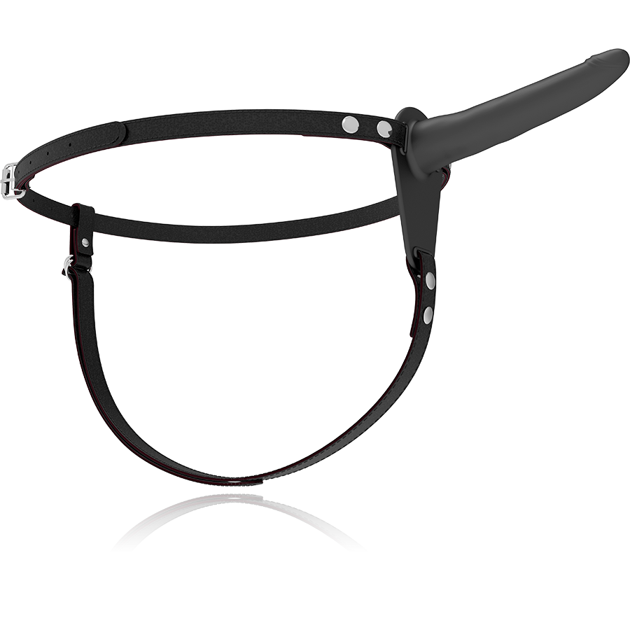 Fetisch devot Silikon Strap-On schwarz 15cm