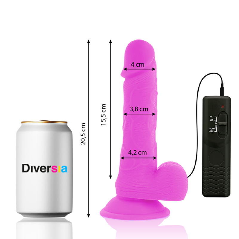 FlexiVibe - Flexibler Vibrator-Dildo 20,5 cm - Lila