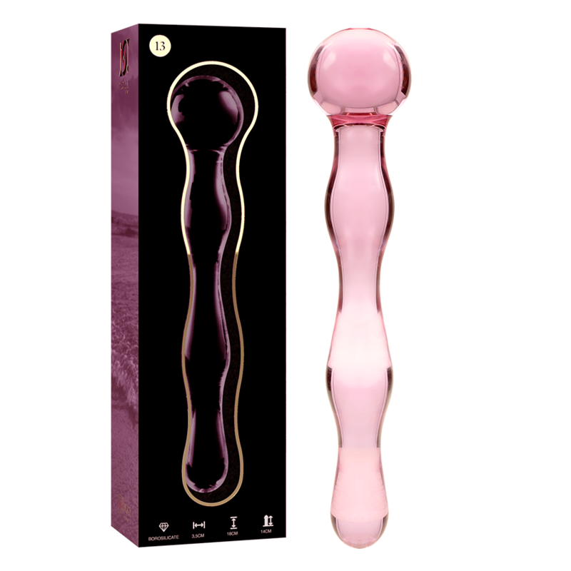 Dildo Glas Rosa Nebula 13