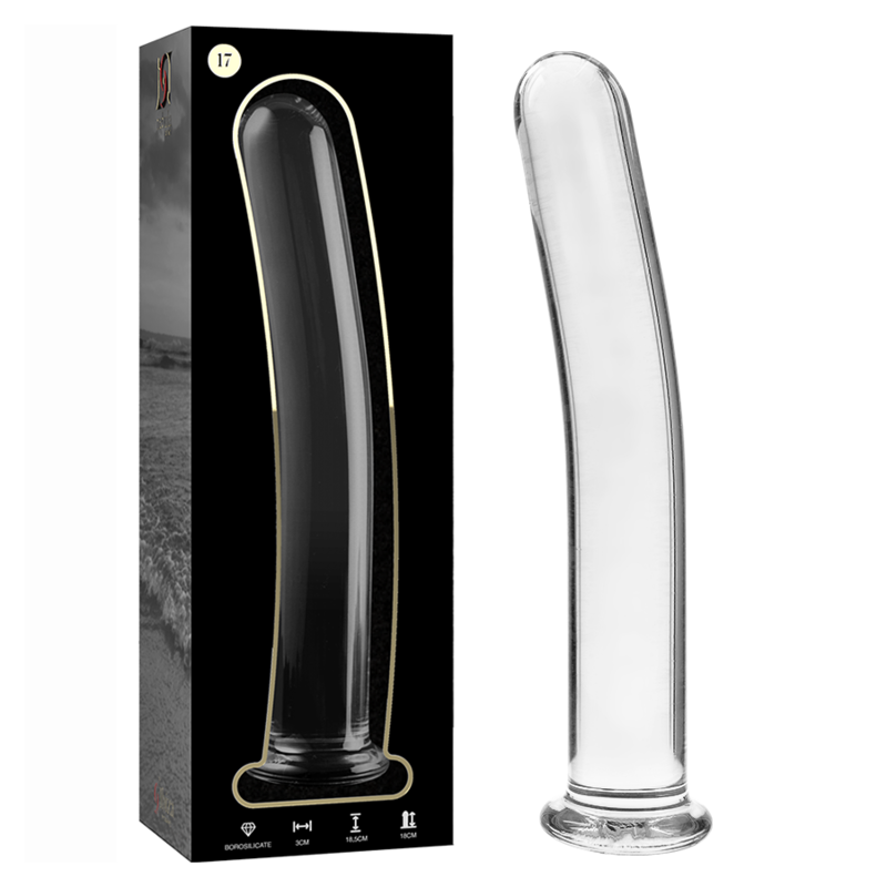 Dildo Glas Nebula 18,5 cm Transparent