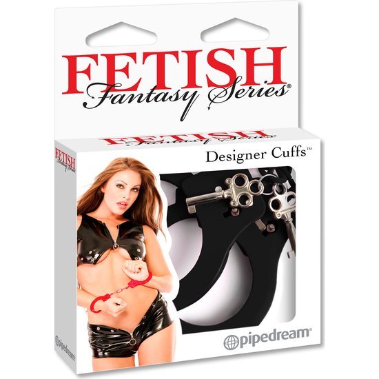 Schwarze Metaluxe Handschellen