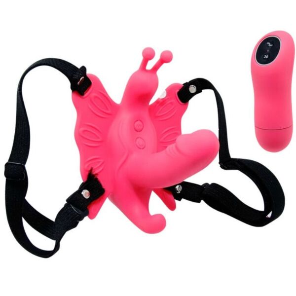 Strap-on Baile Ultra Passionate mit Vibrations-Schmetterling und Mini-Dildo
