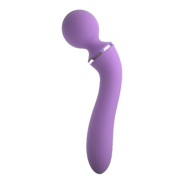 Vibrator Pipedream Duo Wand Massage-Her mit rundem Kopf und dünner Spitze