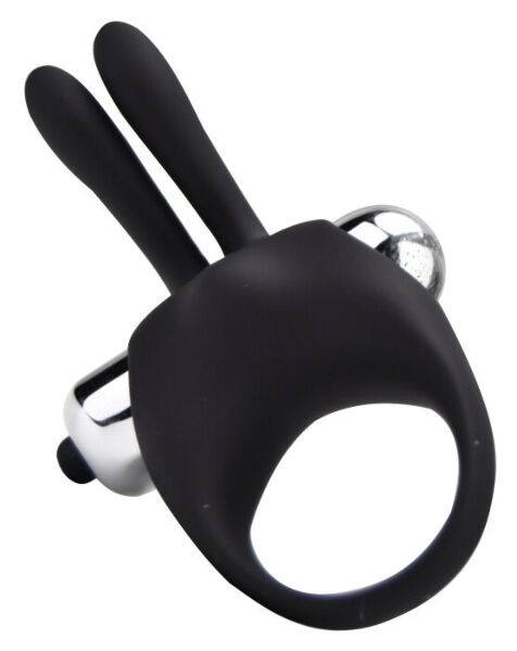 Vibrierender Penisring Loving Joy Rabbit Cock Ring aus Silikon, mit Mini-Vibrator und Hasenohren