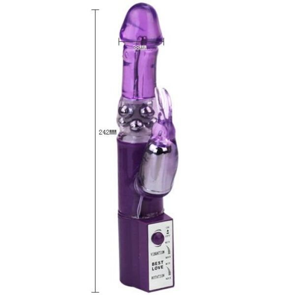 Rabbit-Vibrator Baile Hot Lady II mit Perlenschaft und Klitoris-Stimulator in Hasenform