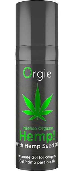 Airless-Spender des Stimulationsgels Orgie Hemp! Intense Orgasm 15 ml