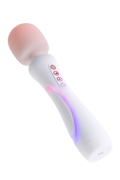 Wand-Vibrator Paradise Pleasure The Wand, weiss, mit RGB-Beleuchtung