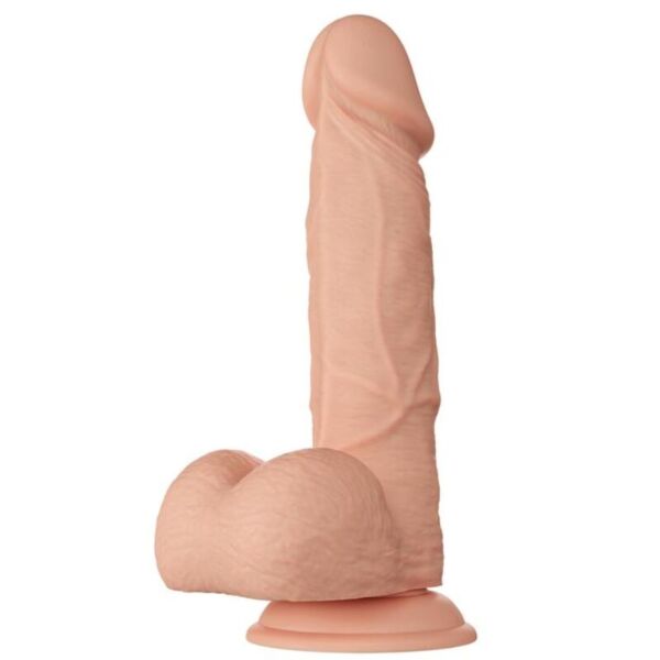 Realistischer Dildo Baile 21,8 cm mit Hoden und Saugnapf an der Basis, naturfarben