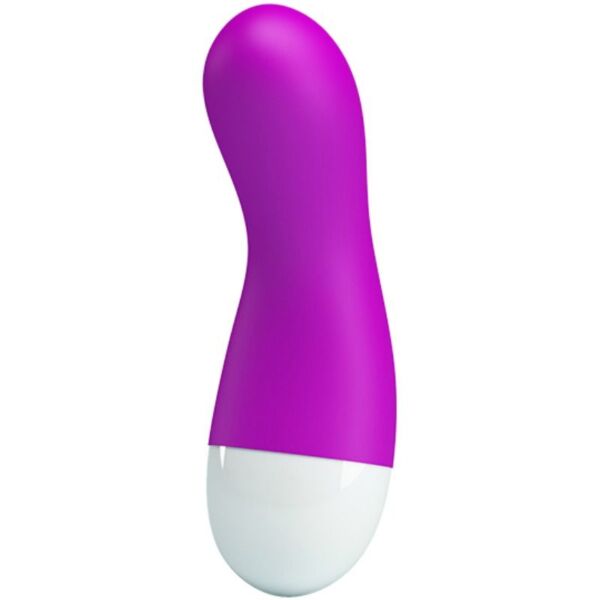 G-Punkt-Vibrator Pretty Love BW-241016 mit Schaft aus Silikon und weissem Sockel mit Metalldetails