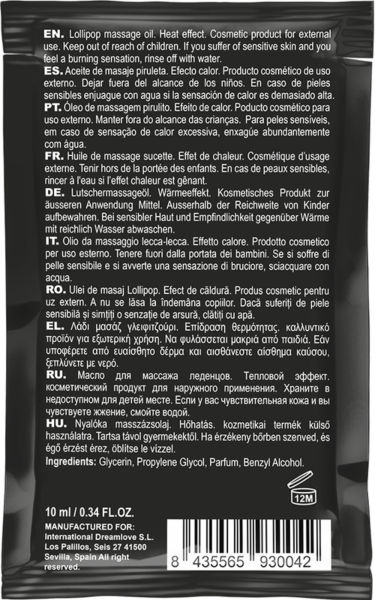 Massageöl Coquette Sensation Wärmeeffekt mit 10 ml