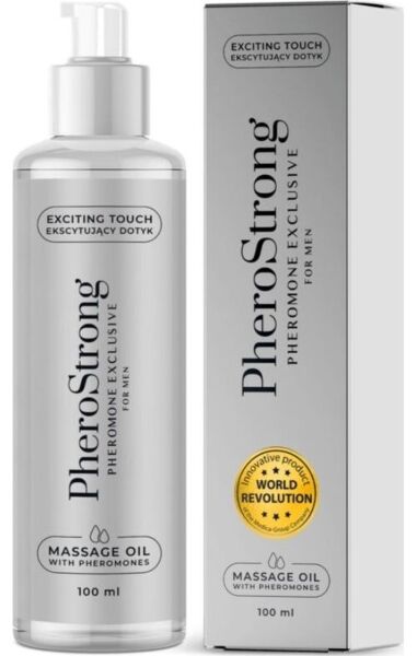 PheroStrong Massageöl mit Pheromonen für Männer, 100-ml-Flasche