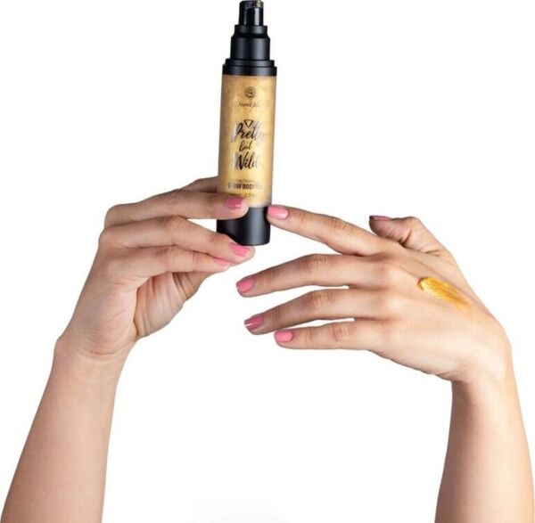 Verpackung des Körperöls Glow Body Oil Pretty But Wild von Secret Play