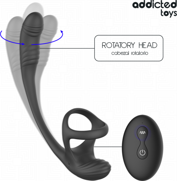 Prostata-Massager Addicted Toys 360° mit Prostata-Ei, Ring und Fernbedienung