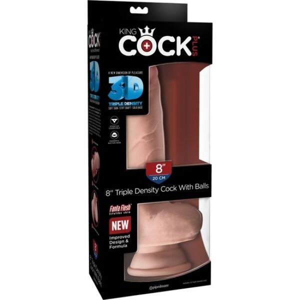 Realistischer Dildo King Cock Plus Triple Density von Pipedream, mit Saugfuss an der Basis