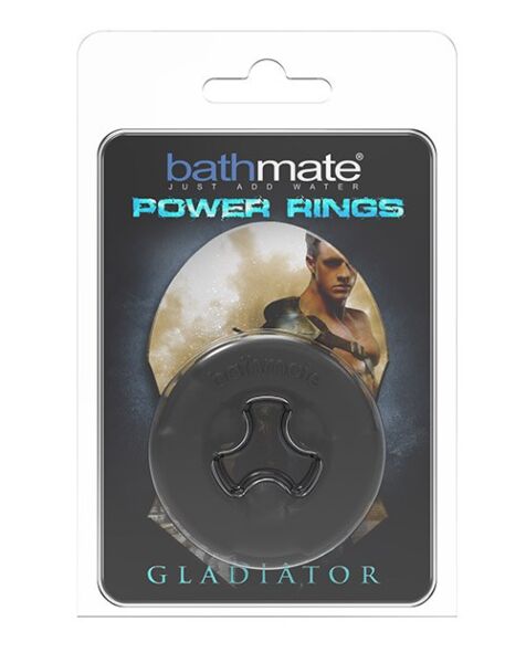 Penisring Bathmate Power Ring Gladiator in Schwarz mit drei Noppen auf der Innenseite
