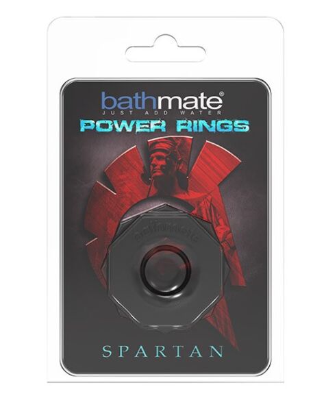 Penisring Bathmate Power Ring Spartan, schwarz und achteckig geformt