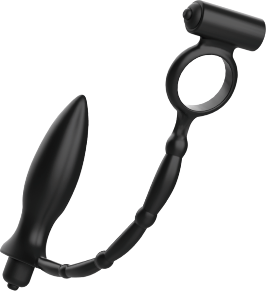 Vibrierender Analplug Addicted Toys Annal Massager Cockring mit Penisring