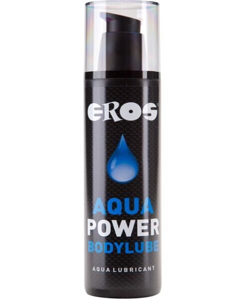 Flasche mit Pumpspender des Gleitgels auf Wasserbasis Eros Aqua Power, 250 ml