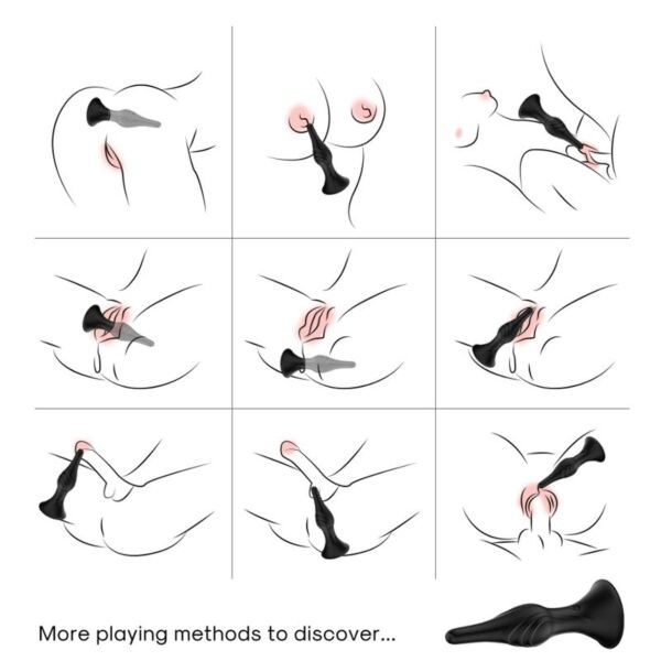 Analplug Armony mit Vibration und Basis in Schlaufenform