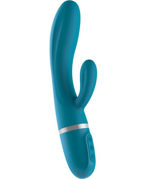 Doppelvibrator Liebe Bend It Plus aus Silikon in Ozeanblau mit biegsamem Schaft