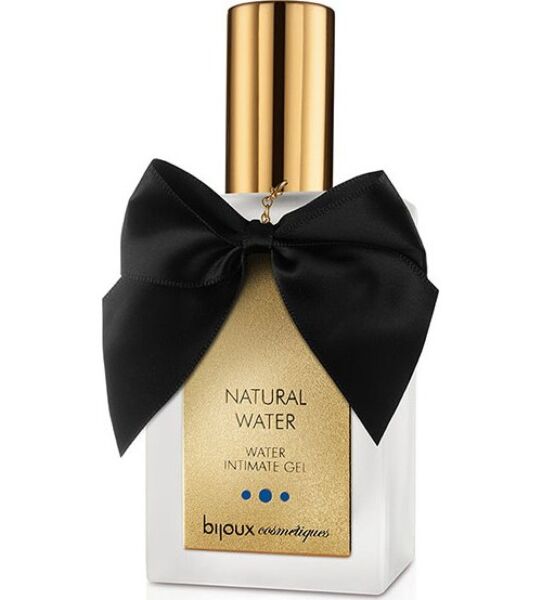 Gleitgel Bijoux Indiscrets Natural 70 ml, Glasflasche mit Spender und goldenem Deckel
