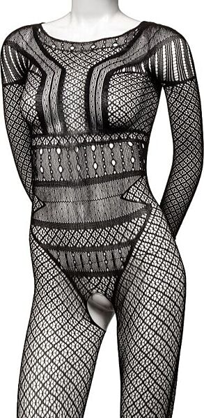 CalExotics Scandal Lace Body Suit, Ganzkörper-Body aus Spitze mit offenem Schritt
