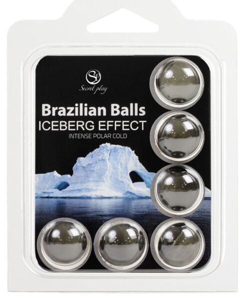Set mit 6 Brazilian Balls Iceberg von Secret Play, Massageöl-Kugeln mit Kühleffekt