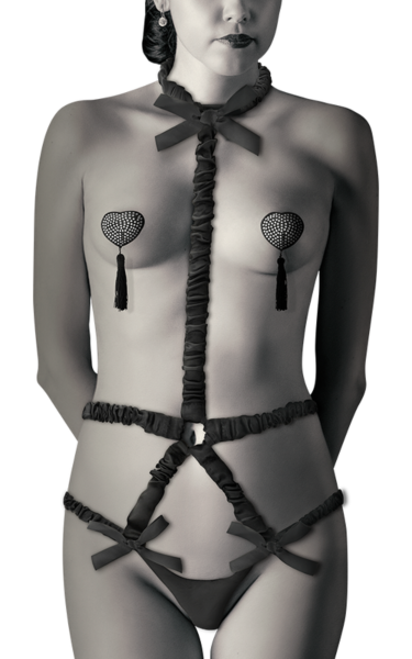 Dessous-Harness Coquette Chic Desire mit passenden Nipple Covers