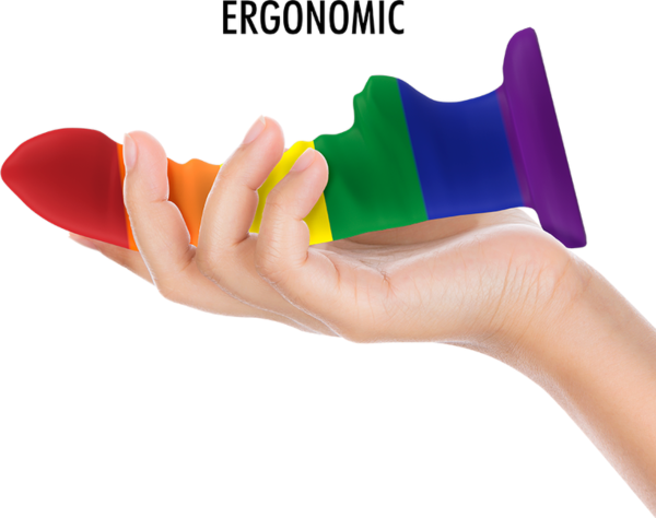 Dildo Mythology Colby Pride M mit Saugnapf in Pride-Farben