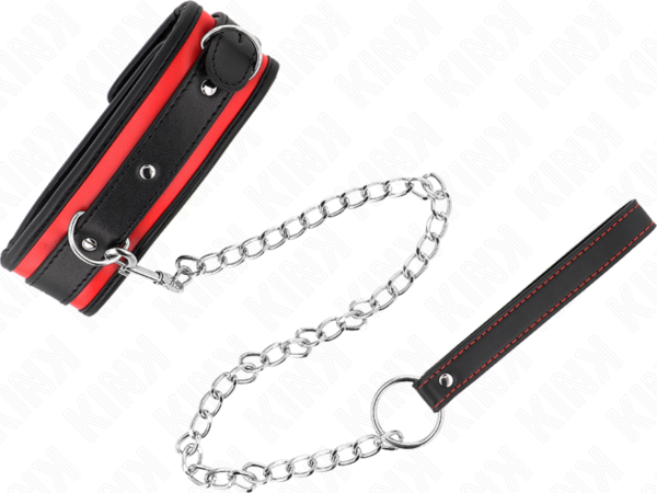 Halsband Kink Modelo 2 mit Ringen und Kettenleine mit Griff