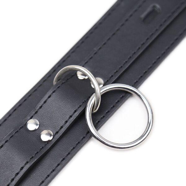 Halsband mit Leine OHMAMA Fetish, mit Kette und Ringen