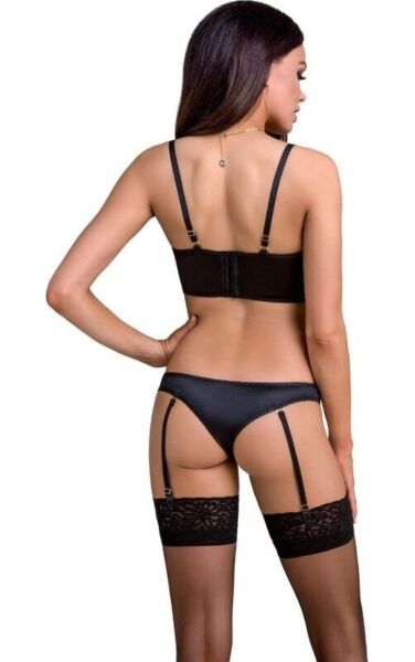 Lingerie-Set Casmir Lara L/XL in Schwarz, mit BH und Slip