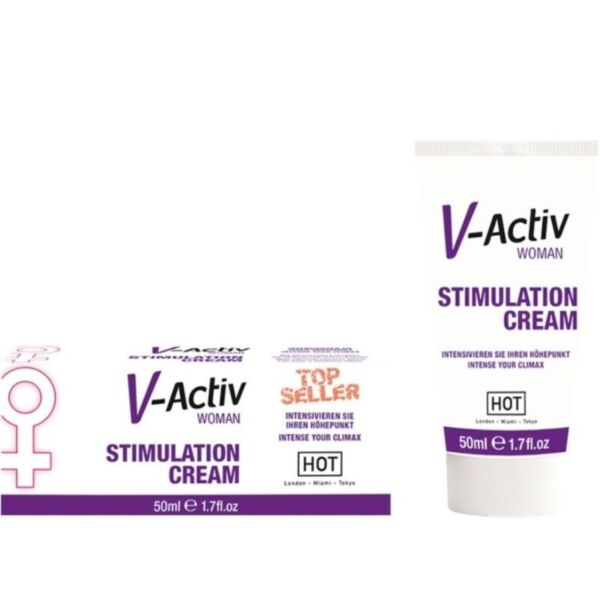 HOT V-Activ Stimulationscreme für Frauen, Packung mit 50 ml