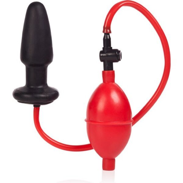 Schwarzer CalExotics Colt Expandable Butt Plug mit Saugnapf-Basis, Schlauch und Handpumpe