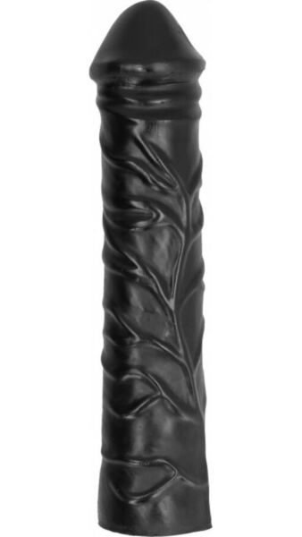 Realistischer Dildo All Black AB19 Drag in Schwarz mit dicken Adern