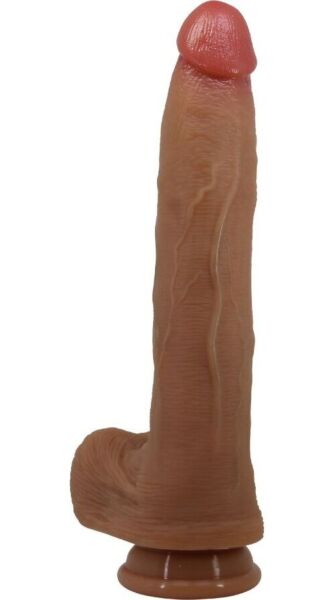 Realistischer Dildo Pretty Love BW-008131-1 aus Silikon, mit Hoden und Saugfuss am Ansatz