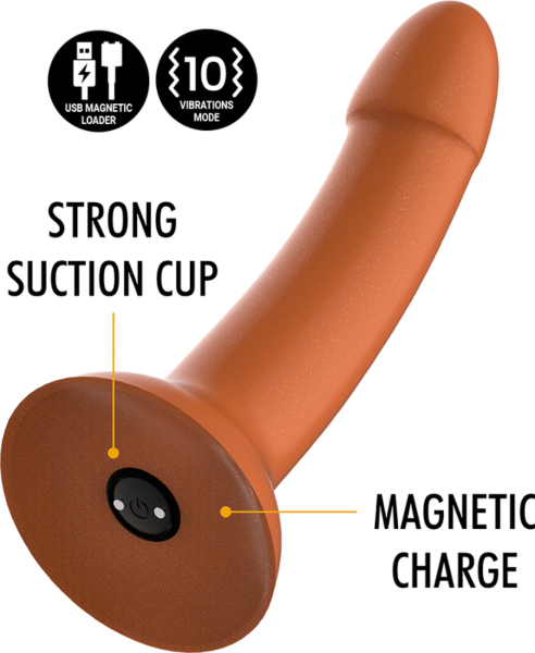 Vibro-Dildo Mythology Rune Royal M in Gold mit Saugfuss