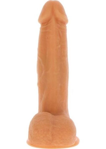 Realistischer vibrierender Dildo Get Real Naked Beaded 21 cm von ToyJoy, in hellem Hautton, mit Saugfuss