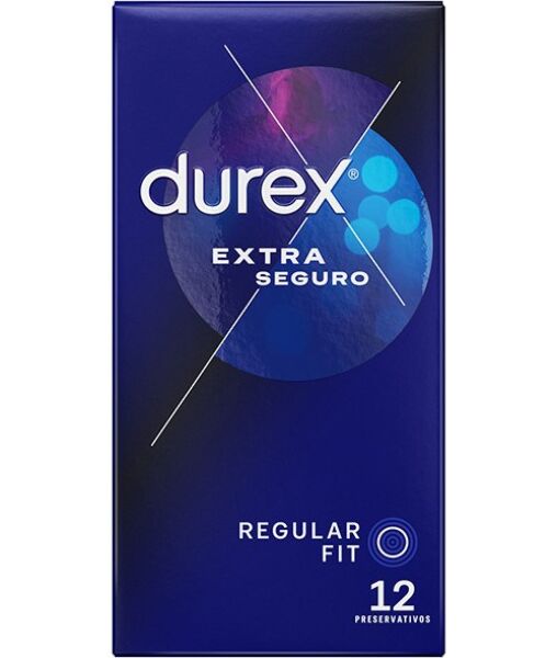 Packung mit 12 Durex Extra Seguro Kondomen