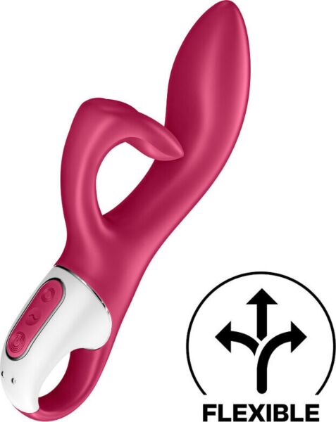 Rabbit-Vibrator Satisfyer Embrace Me mit seinem Arm für die Klitoris