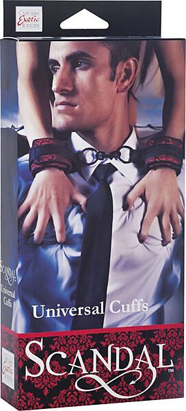 Rote CalExotics Scandal Universal Cuffs mit Klettverschlüssen und Ringen