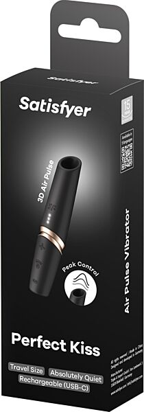 Klitoris-Sauger Satisfyer Perfect Kiss in Schwarz und Gold