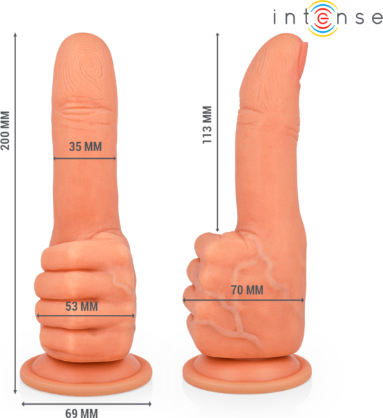 Dildo Intense Bender in Handform mit Saugnapf-Basis