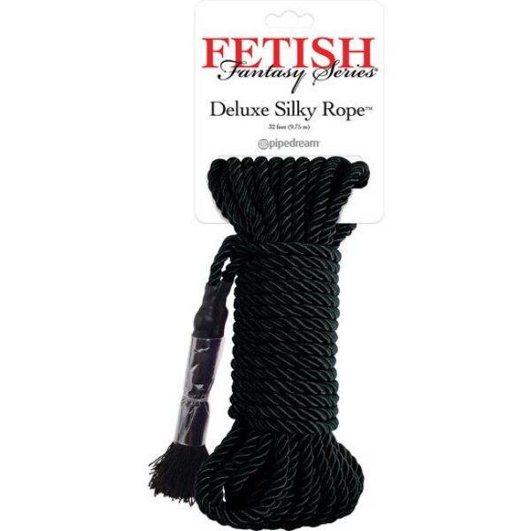 Schwarzes Bondage-Seil Pipedream Black Deluxe Silk Rope