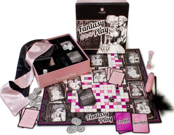 Erotisches Brettspiel Secret Play Fantasy Play mit Spielbrett, Karten und Zubehör