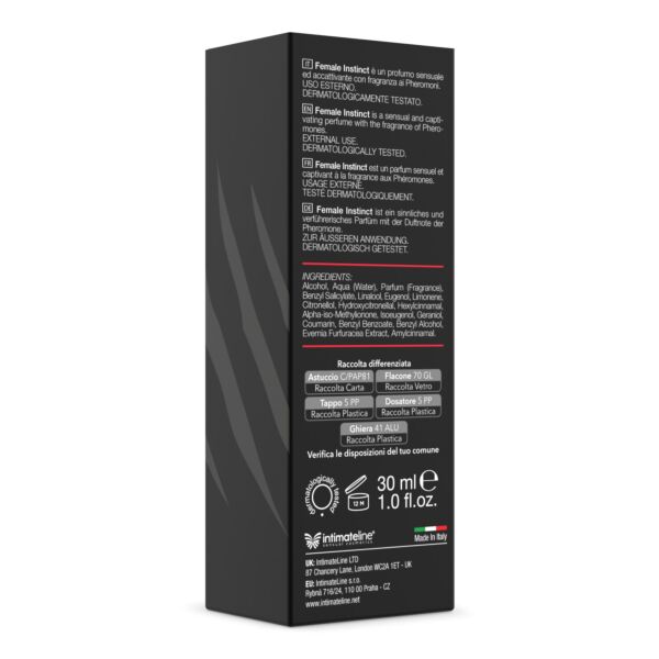 Flakon des Pheromon-Parfums Intimateline Female Instinct mit 30 ml