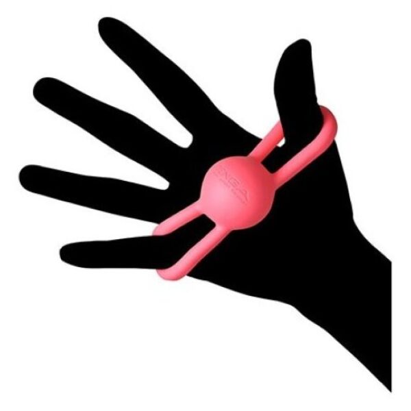 Vibrator TENGA VI-BO Hand Orb, der an Daumen und kleinem Finger sitzt